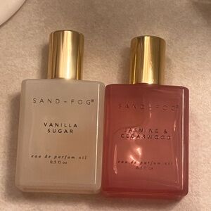 SAND + FOG Vanilla Sugar and Jasmine & Cedarwood Eau de Parfum Oil Set